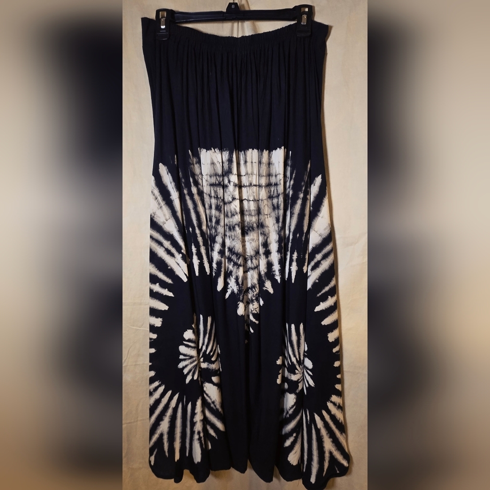 Luxe Wide Leg Tie Dye Flow Pant Universal Swirl 100% Rayon One Size - Picture 10 of 11